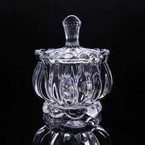 Crystal glass ashtray with lid creative fashion ashtray cute and practical small incense burner ashtray multi-purpose box