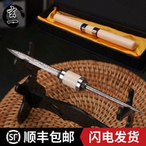 Damascus steel tea knife Pu 'er tea needle handmade ivory tea cone pry black tea cake tea set tea ceremony accessories tea opener