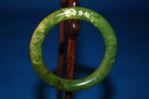 (Antique Antique Old Jade Bracelet Collection) Old Natural Nanyu Round Bracelet Special 001