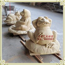 Factory direct sale artificial sandstone spray sandstone relief outdoor sculpture community park landscape frog Fountain