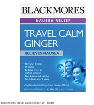 (Australian direct mail) Blackmores Travel Calm Ginger 45 capsules