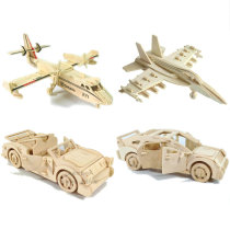Wooden Plane Car Childrens three-dimensional puzzle toy 7-10-12 years old little boy puzzle handmade 3D model