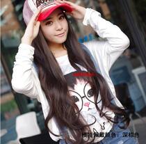 Wig half hood female big wave curly hair real hair half hood wig female long curly hair long hair wig hair