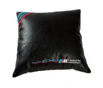 Car pillow cushion car waist multi-function two-color leather surface splicing BMW special M logo