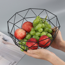 Ai home owner preferred Nordic simple iron fruit basket household fruit drain basket snack storage basket