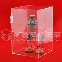 Transparent display stand Acrylic plexiglass plate processing custom acrylic box two-layer locked display cabinet