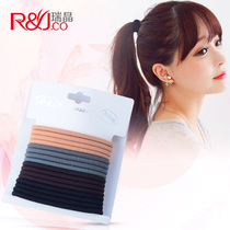 Seamless black fine hair circle Korean tie hair rubber band head rope Tie Ponytail hair rope headdress simple suit