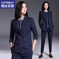 Professional wear womens suit spring and autumn two-piece custom slim formal dress business ol suit womens suit fashion suit