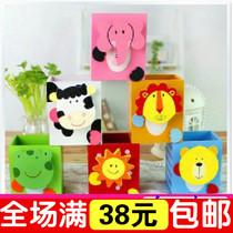 Japanese Korean stationery cute cartoon painted animal with clip wooden pen holder learning stationery