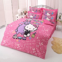 Hello KittyxRody Happy Time Series - Double Pure Cotton Four Pieces Bed Cold Package (Powder)