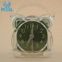 Pearl star student mini alarm clock mute simple bedside alarm clock night light creative cute desktop table BD