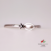 Lingyu silver Christian bracelet ladies Bracelet sterling silver fish bracelet gift silver jewelry lettering processing customization