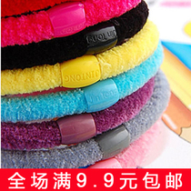 Velvet hair ring Popular wild style Wild high elastic candy color velvet hair ring Hair rope Head rope plate hair rope