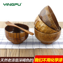 Sakura Baby Children Wooden Bowl Baby Small Wooden Bowl Japanese Foreign Trade Bowl Japanese Bowl Japanese Bowl Solid Wood Household Bowl Tableware