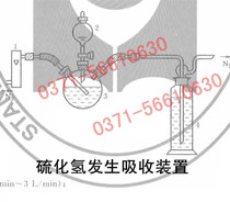 Hydrogen sulfide generation and absorption device containing rotameter