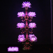 Golden Buddha Edge Thirteen LED Colorful Light Crystal Lotus Lantern Changming Light for Buddha Lantern Buddha Lantern Buddha Supplies