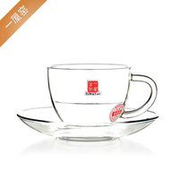 One-house kiln heat-resistant glass tea cup with small cup cup with disc Kung fu flower tea