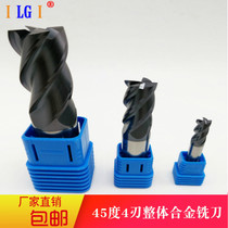 Factory Direct sales of 50 degrees 4 blade overall tungsten alloy coating CNC milling cutter with the flat-end cutter gong