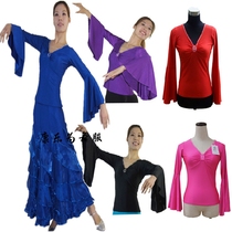 Recreation for dancers Danco square dance ballroom dance modern dance blouse * big trumpet sleeve top * 35051