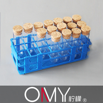 21pcs 50ml test tubes with wooden plug 3-layer test tube rack set 30*100mm glass test tube package