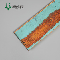 Old Yang Song old wood board old wood solid wood wall board Bar Cafe ceiling retro nostalgic old wood board