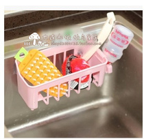 Japanese sucker kitchen sink steel wire ball rag rack brush bowl sponge control water box dish towel storage and finishing