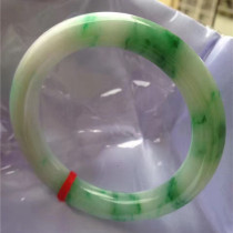 Myanmar natural old pit A goods jade spring color bracelet Zi Yang green powder purple flawless new goods with certificate KK083