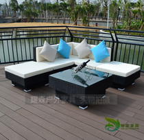 Rattan Sofa Trio Casual Rattan Chic Chair Corner Sofa Combo Outdoor Hotel Terrace Villa Garden Vines Furniture