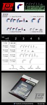 TopStudio 1 24-1 20 Model Special Resin Pipe Joint Hybrid Set A TD23185