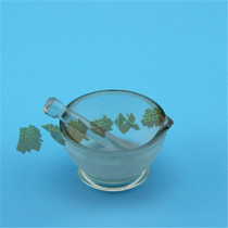 Glass mortar 60mm with mortar stick Chinese medicine mash jar grinder