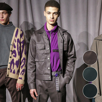 Seattle High-end Tide New York Fashion Week catwalk with mercerized cotton loose Cuban collar tooling jacket