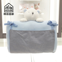 (CreamHouse) Korean blue striped bear newborn baby baby anti-deviation pillow