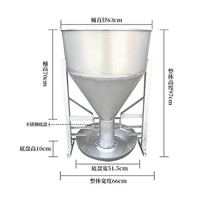Stainless steel dry chute automatic feeder Pig feeder Pig fat pig automatic chute food trough feed bucket