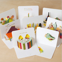 Creative three-dimensional greeting card thank the teacher customer greeting card girlfriends employee birthday card white background color card variety