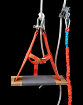 Aerial work seat plate seat plate self-locking device U-hook slow descender safety rope seat belt anti-fall suit