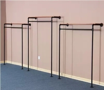 High-grade wrought iron clothing store display stand fashion water pipe wall rack Clothing hanger Floor-to-ceiling vintage shelf