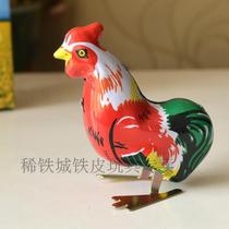 Rare iron city 80 post-memories retro nostalgic clockwork tin toys Childrens toys Tin rooster jumping chicken