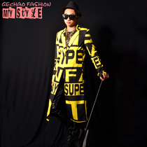 Exclusive ] Nightclub male singer DSDJ Right Zhilong GD super - letter visual big - tier Bar performance clothing accessories