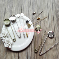 Forest female DIY handmade metal brooch accessories bronze base pin hairclip