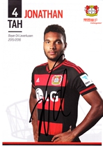 Germany international Tach Leverkusen 2015-16 autograph official card