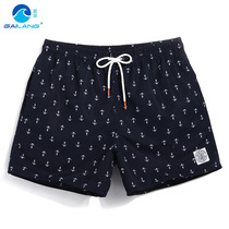 Gai Lang summer mens beach pants mens loose size quick-drying casual shorts can go to the sea lined swimming pants