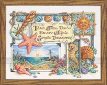 Cross-stitch electronic image redraw source file-DIM-13696 shell highlights ocean heart