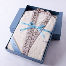 High-grade gold number Yishijia pure cotton yukata Couple nightgown bathrobe Hotel bathrobe special price