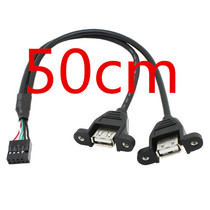 usb1 2 extension cable USB DuPont 2 54 chassis bezel cable with screw holes motherboard dual usb to DuPont 9Pin