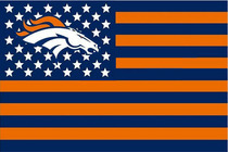 Denver Broncos Denver Broncos star bar US flag