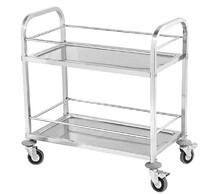 Stainless steel wine cart tea cart snack cart multi-function food delivery cart 4S shop service cart trolley