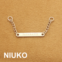 NIUKO silver metal clothing accessories letter accessories luggage accessories clothing accessories hand seam chain