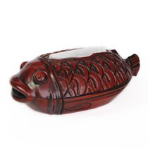 Meimu legend cute fish-shaped paper box home furnishings jewelry wood carving tissue box creative gifts