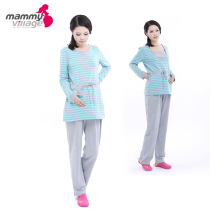 Rokko village confinement clothes Autumn and winter postpartum cotton pregnant women warm maternal breastfeeding pajamas winter home clothes set