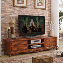 American countryside solid wood TV cabinet imitation ancient with drawer lockers Sub-living room assorted furniture 2 m ground cabinet